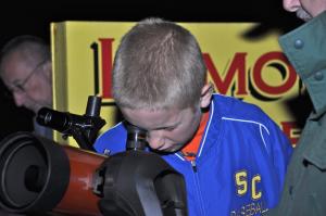 Eddie Joyce of Milton gets a chance to look at Jupiter low on the western horizon. BY RON MACARTHUR