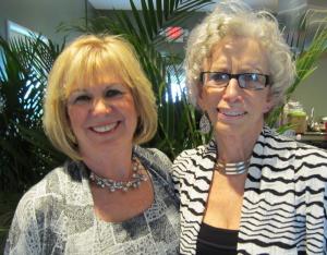 Lynn Thompson, left, and Iris Prager wear spring outfits from Coolspring Cottage. SOURCE SUBMITTED