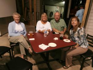 The happy hour brought supporters from all over the state, including (l-r) Jane Richter of Dover, Mary Ann and Michael Jarvis of Wilmington and Anne Kirby of Long Neck. BY MOLLY MACMILLAN