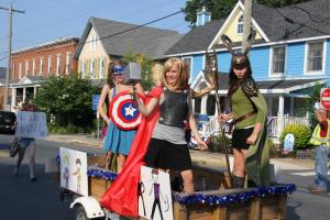 A team of super heroes stands ready to fight for freedom.