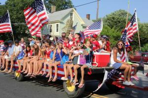 The Doo-Dah Parade is all about floats, red, white and blue and lots of patriotic partiers.