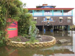 In Lewes, on the beach side of town on Market Street, if you have a place called the Bluewater House you might expect it to be surrounded occasionally by saltwater.