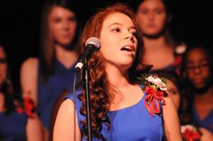 One of the many soloists for the choir was Cassie Mauri singing “Grown-Up Christmas List.”