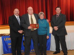 Past Chief Robert Palmer was presented with an honorary membership. Shown are (l-r) Woody Magee, Robert and Diane Palmer, and Troy Virden. BY STEVEN BILLUPS