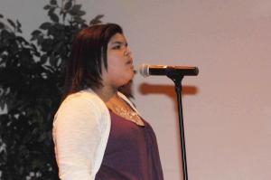 Aneesha Powell with “Killing Me Softly” performed one of the many vocal performances in the show.