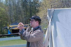 EJacob Zoch Jr. plays taps at the end of the ceremony.