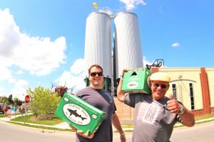 Trip DelCampo, left and Luiz Ramirez are all stocked up.