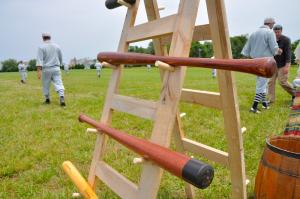 Wooden bats are at the ready for the Lewes team. BY RON MACARTHUR