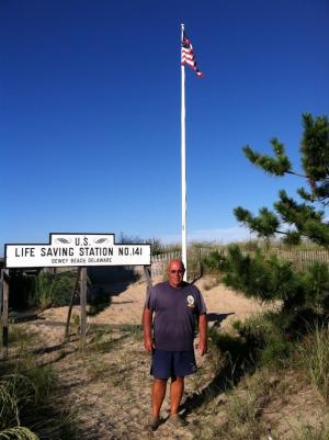 Jim May holds down the fort at Dewey Beach Life Saving Station on Dagsworthy Avenue. BY KARA NUZBACK