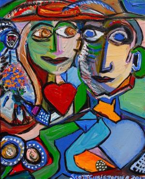 One of Scott Christopher's paintings inspired by his wife, Elizabeth. SOURCE SUBMITTED