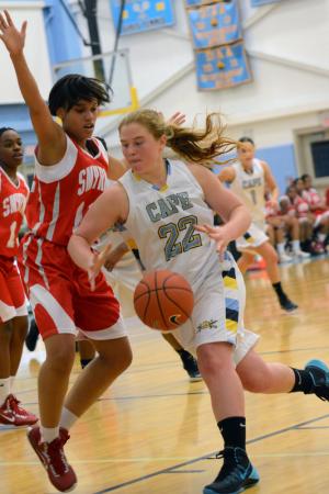 Cape senior Taylor Hardy goes to the hoop. BY DAN COOK