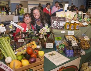 Annette Stoner, Rehoboth's Good Earth Market manager, left, and owner Sue Ryan brought the market to the fair. BY DENY HOWETH