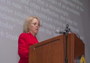 Keynote speaker Dr. Nancy Gahles talks about Navigating Health Care Reform through the Power of Self Care. BY DENY HOWETH