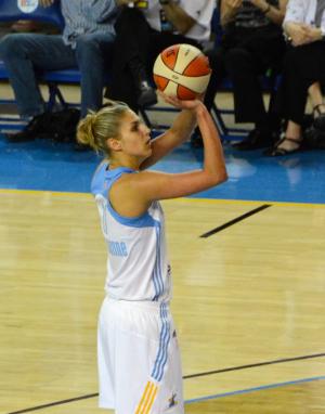 All her fans know this look. Elena Delle Donne holds high school, college and professional records for free-throw shooting. She was 7-8 at the line in this preseason game. BY RON MACARTHUR