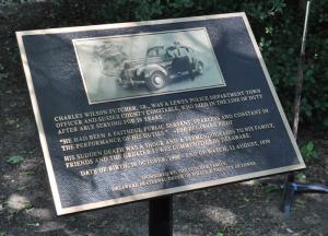 The plaque tells the story of Charles Wilson Futcher Sr.'s heroism. BY NICK ROTH