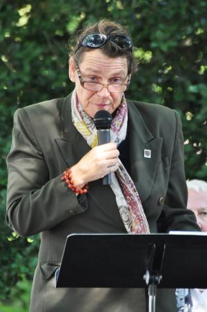 June Rose Futcher was overcome by the support in honoring her grandfather 75 years after his death. BY NICK ROTH