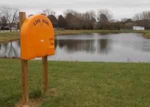 Not all the improvements were made to the wastewater treatment. Some upgrades, such as this life ring and a new fence along the border, improve the functionality of the site. BY CHRIS FLOOD