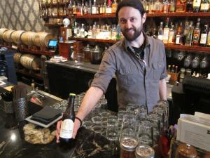 At Rocco's on Second Avenue, Jared was proud to be able to offer bottles of Dogfish 120 minute.  The craft pizza shop was also proud to offer an expansive selection of Scotch whiskeys - perfect for sophisticated and potent boiler makers.