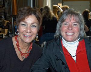 Lewes resident Bonnie Cunningham, left, and Rehoboth Beach resident Carol Lynch enjoy some drinks while celebrating Delaware Day at 16 Mile Brewery in Georgetown. BY MADDY LAURIA