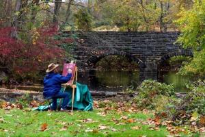 Artist Alan Tuttle works in natural surroundings. An exhibit of his original art will be on display in Rehoboth through March 27. SOURCE SUBMITTED