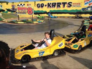 Andrew Zappley is a normal 12-year-old boy, besides his professional-level cooking skills. Here he enjoys a trip to Midway Speedway last summer. COURTESY KAREN HARRIE-ZAPPLEY