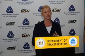 DelDOT Secretary Jennifer Cohan related the details of the accident at the press conference. Cohan said Trunzo sustained several broken ribs and a fractured pelvis. He was moved to a rehab facility on the day of the press conference. Cohan also read a letter from Trunzo where he said "Words cannot exclaim my gratitude." BY STEVEN BILLUPS