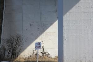 Little remains of obscenities spray-painted underneath the Freeman Highway Bridge. BY MELISSA STEELE