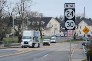 Route 24 splits in half with one-way routes through the heart of downtown Millsboro. BY RON MACARTHUR