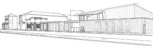 Side schematic of the proposed new Dogfish Head on Rehoboth Avenue. BY SUBMITTED