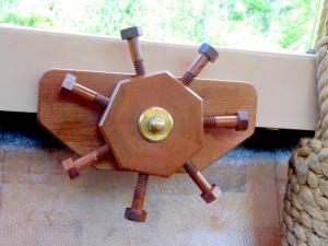 The handmade steering wheel. BY CHRIS FLOOD