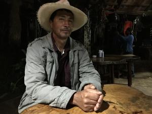 One of the local campesinos wandered out of the darkness into the gathering room of the Finca Neblina the same night I made the previous photograph. He was feeling no pain and Isabella was neither amused nor sympathetic. But he was accommodating when I asked him if I could make a photo. When I was finished, I wandered out into the night to look at the stars, where the road and the entrance to Finca Neblina intersected. Standing there I heard an unusual noise and couldn't quite place it. Then I looked behind a stone fence and there lay, I'm guessing, a friend of the campesino, curled on the dirt in fetal position, sleeping his off with evenly paced and nicely rhythmic snoring. A dog wouldn't have been any more comfortable but I've rarely heard a dog snore. BY DENNIS FORNEY