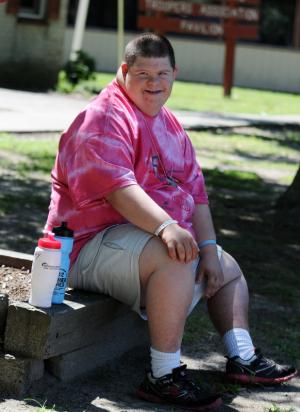 SODE athlete Peter Yerger relaxes between camp activities. BY DAN COOK