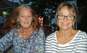 Milton Mayor Marion Jones with friend, neighbor and fellow award-winning ice cream maker Wendy Harpster show their love for the ladies auxiliary during a 50th anniversary celebration in Milton Aug. 7. BY MADDY LAURIA