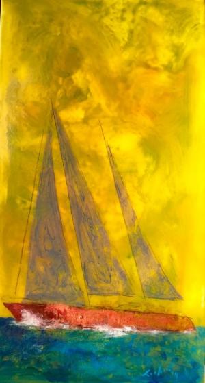 "Heading West," acrylic on panel by Al Lachman. SOURCE SUBMITTED