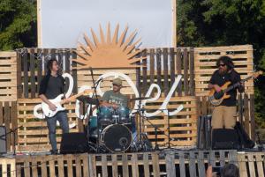 Lower Case Blues drew large crowds to the main stage. Shown are (l-r) Jake Banaszak, Rick Webster and B.J. Muntz. BY STEVEN BILLUPS