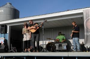 The Clifford Keith Band from Milton performs on the second stage at the festival. Shown are (l-r) Erin McCall, Clifford Keith, Anthony Baras and Jimmy Davis. BY STEVEN BILLUPS