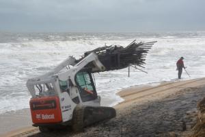 Most of the sand fence along the duneline in Rehoboth Beach will need to be replaced. BY RON MACARTHUR
