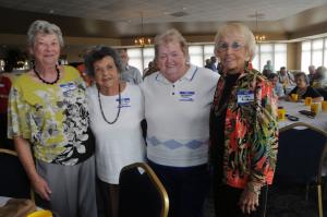 Gathering for a photo are (l-r) Carolyn Russell Green, class of '53; Anna Moore Misener, class of '51; Catherine Hudson, class of '66; and Koretta Prettyman, class of '51. BY STEVEN BILLUPS