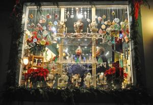 Stepping Stone on Market Street created a very festive holiday scene in its front window. BY NICK ROTH