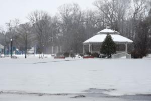 The Broadkill River is flooded over its banks and has slipped into Memorial Park. BY NICK ROTH