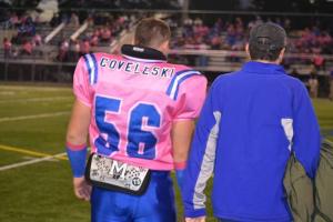 Luke Elentrio and Uncle Tommy before a Middletown game.