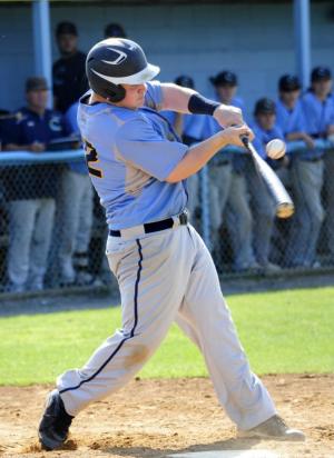 Cape designated hitter Will Jarrell drives a fly ball. BY DAN COOK