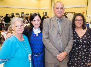 Nanticoke Indian Tribal Members were in attendance, (l-r) Chief Natosha Carmine, Terry Johnson, Asst. Chief Isaac Jackson and Ashley Wright. BY DENY HOWETH