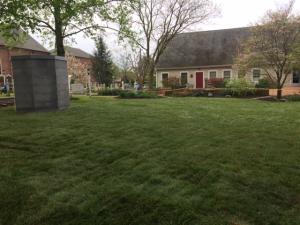 Bella Terra Landscape staff laid new sod on the site where St. Peter's new labyrinth will be installed. SOURCE SUBMITTED