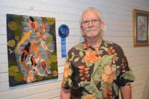 John Flournoy won the Award for Excellence in Decorative Arts for his fiber piece Koi Pond. STEVEN BILLUPS PHOTO Rehoboth Art League