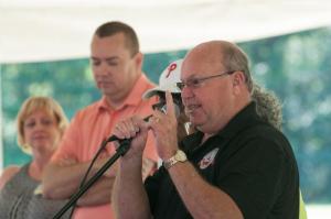 Georgetown Mayor William West welcomes the group to the celebration.