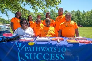 West Rehoboth Youth and Children join the Pathways to Success, whose mission statement is preparing youth, adults, and their families for successful lives. In back  are (l-r) Miracle Cox, Jasmine Finney, Joey Finney Jr., Spiritual Cox, Renay Douglas. In front, Fay Blake, London Cox, Diaz Boneville and Jayla FInney.