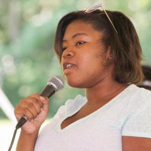 Sussex Artz in Motion student Khymie Hope sings a contemporary tune.