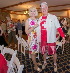 Patricia and Roger Truitt are very festive.