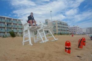 It’s going to be a busy day for the Rehoboth Beach Patrol as they keep an eye on the thousands of tourists wanting to get on the beach this Labor Day weekend. RON MACARTHUR PHOTO